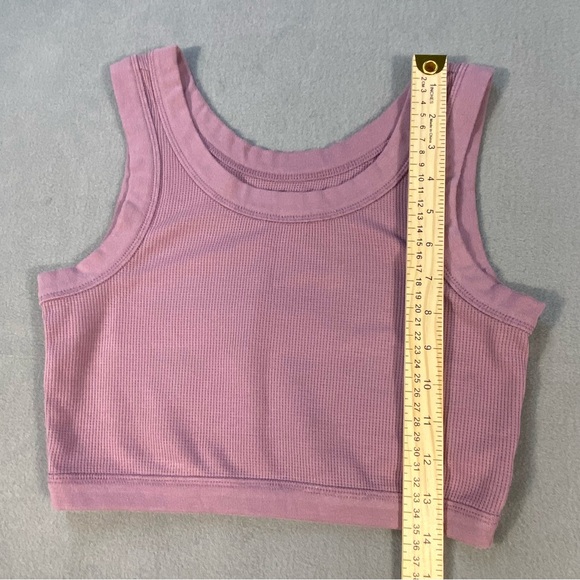 Madewell Women’s Antique Purple Crewneck Ribbed Crop Top, size S - Picture 5 of 6